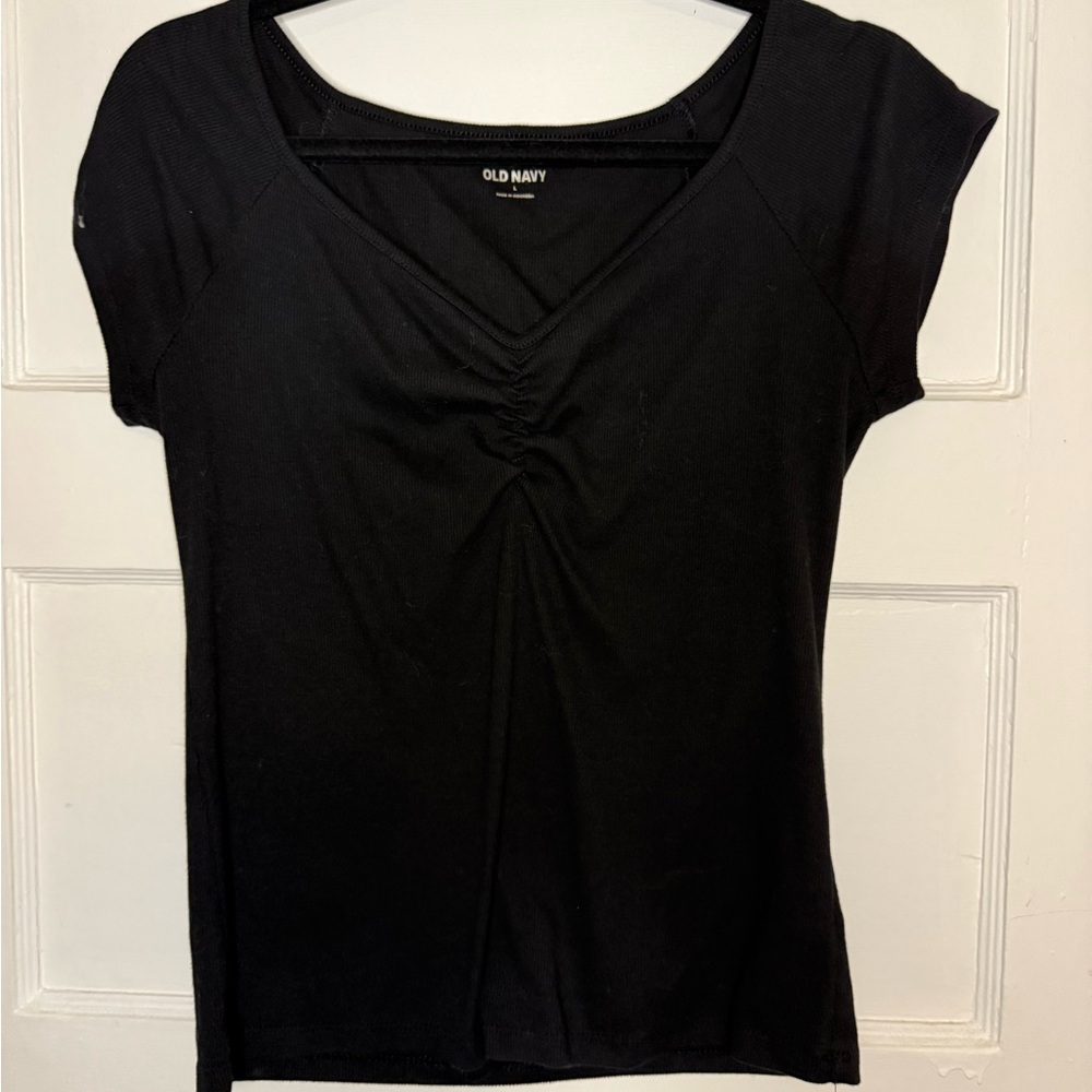 Old Navy Women's Black Short Sleeve Tee